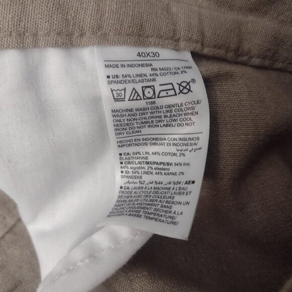 Old Navy Linen-Blend Suit, XL Jacket & 40WX30L Chinos, Light Khaki - Picture 5 of 9